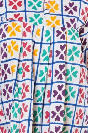 Multicolour checks and hearts Women Top - Image 5