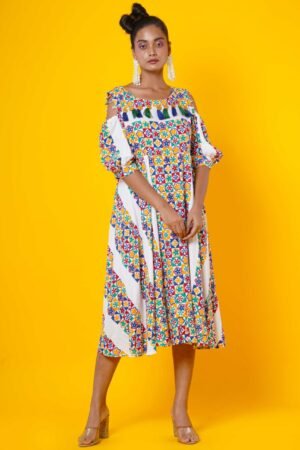 Women Multicolour Floral Print Dress - Image 2