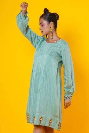 Women Hand Embroidered Midi Dress
