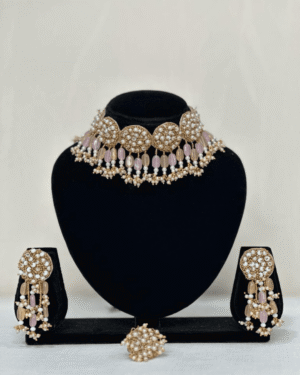 Myra (Peach) - Neckpiece, Earrings and Ring