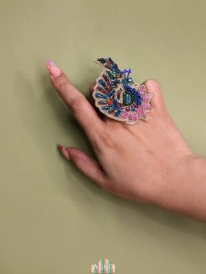 Peacock-beaded-ring