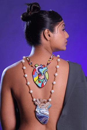 Multicolour-3d-beaded-heart-neckpiece