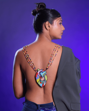 Multicolour-3d-beaded-heart-neckpiece-Vivid-aura-1