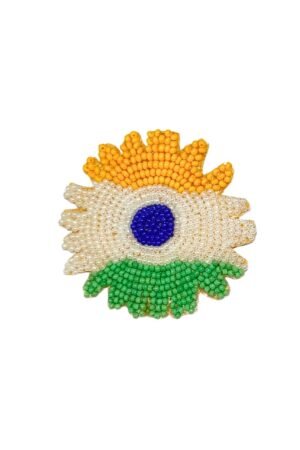 Tiranga Flower Brooch