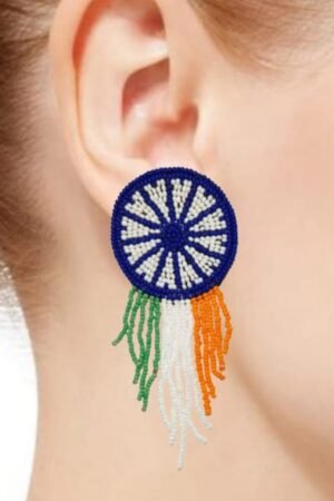 Tiranga Ashoka Chakra Earring