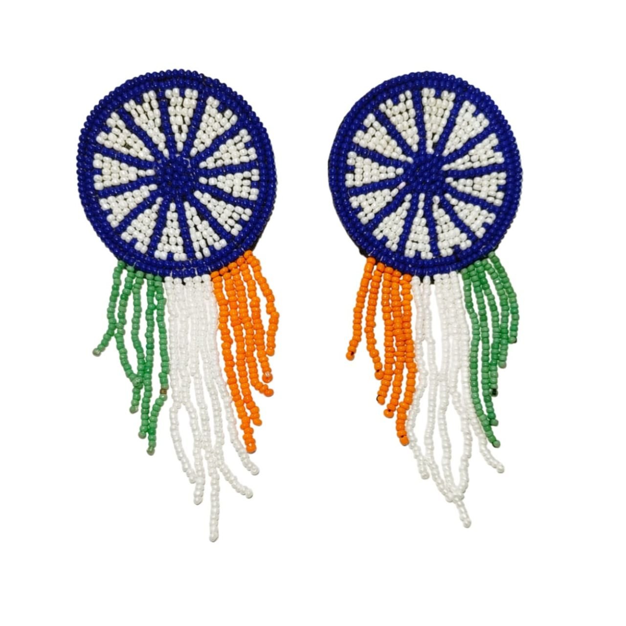 Tiranga Ashoka Chakra Earring - Image 2