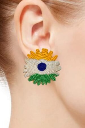 Tiranga Flower Earring