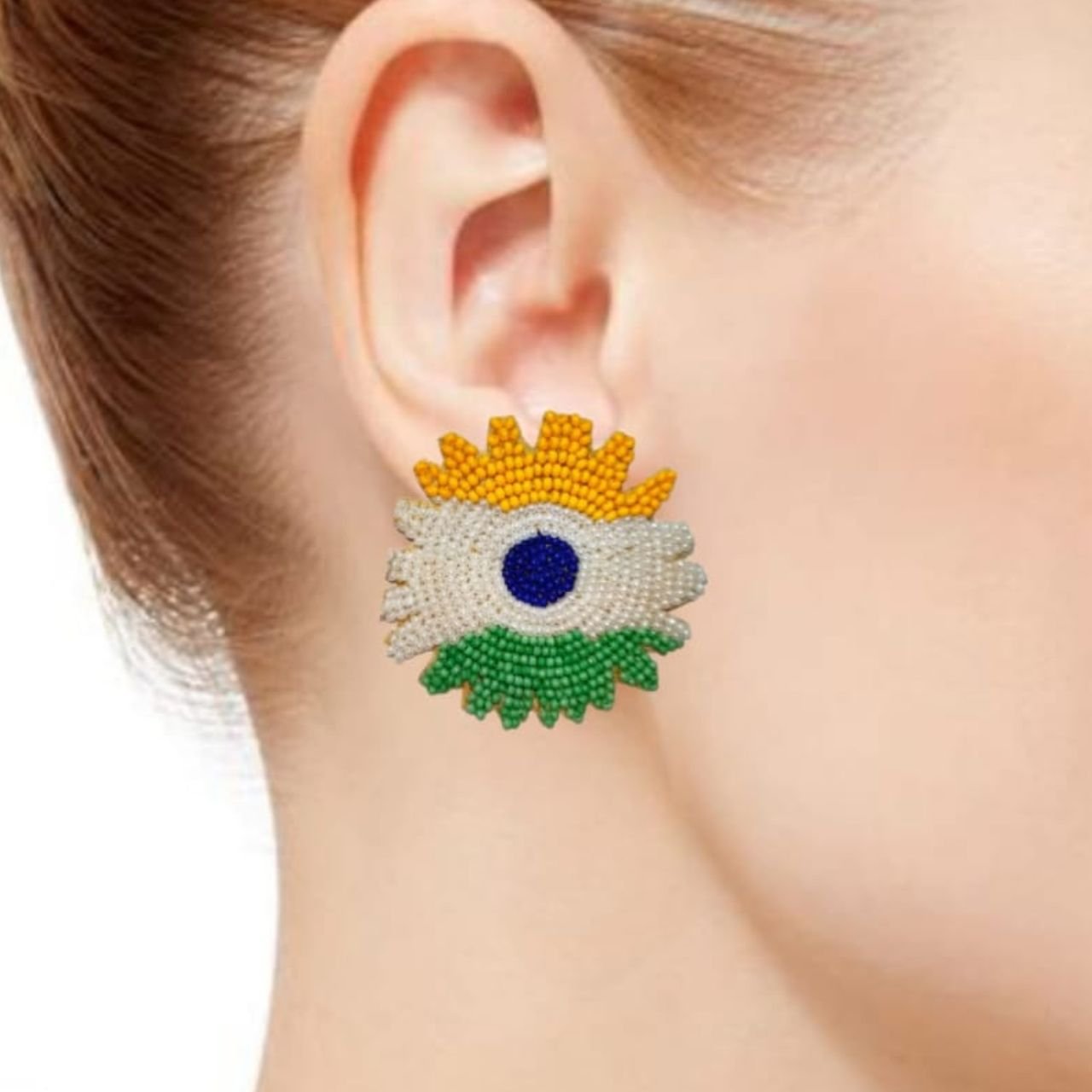 Tiranga Flower Earring