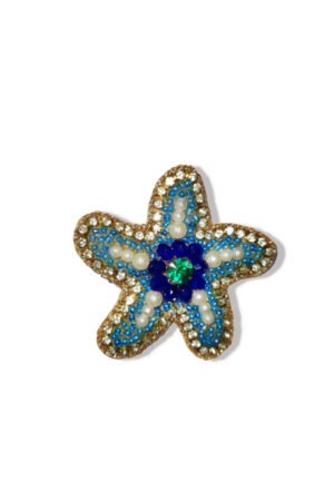 Blue Star Fish Brooch Pin