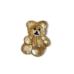 Golden Teddy Bear Brooch Pin