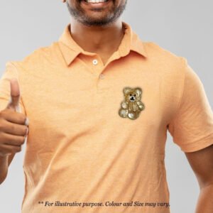 Golden Teddy Bear Brooch Pin - Image 2
