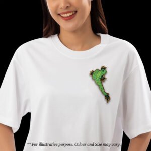 Green Frog Brooch Pin - Image 2