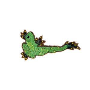 Green Frog Brooch Pin
