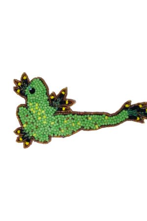 Green Frog Brooch Pin