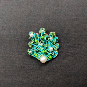 Green sea weed Brooch Pin