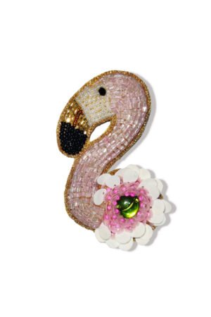 Pink Flamingo Brooch Pin