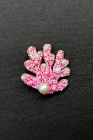 Pink sea weed Brooch Pin
