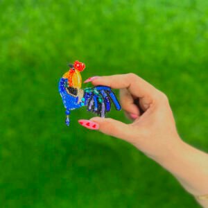 Rooster Brooch Pin - Image 2