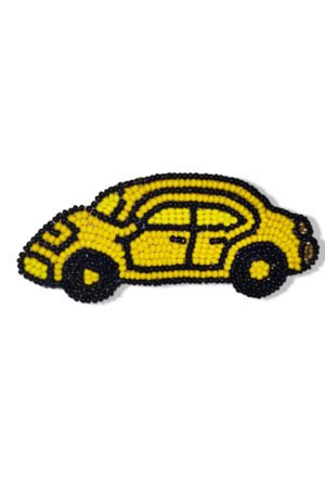 Yellow Taxi Brooch Pin