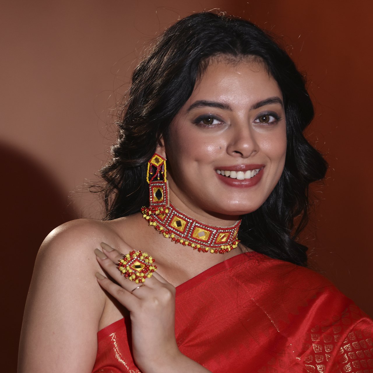 Haldikosh - Neckpiece, Earrings and Ring - Image 3