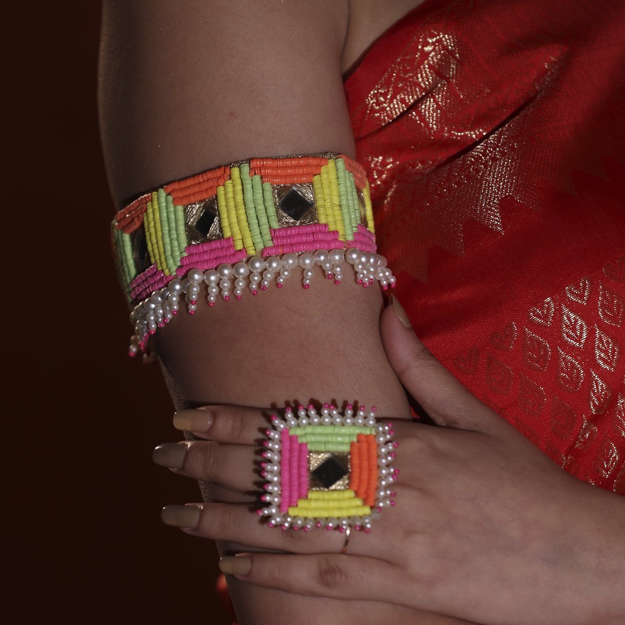 Triveni - Neckpiece, Earrings and Ring - Image 5
