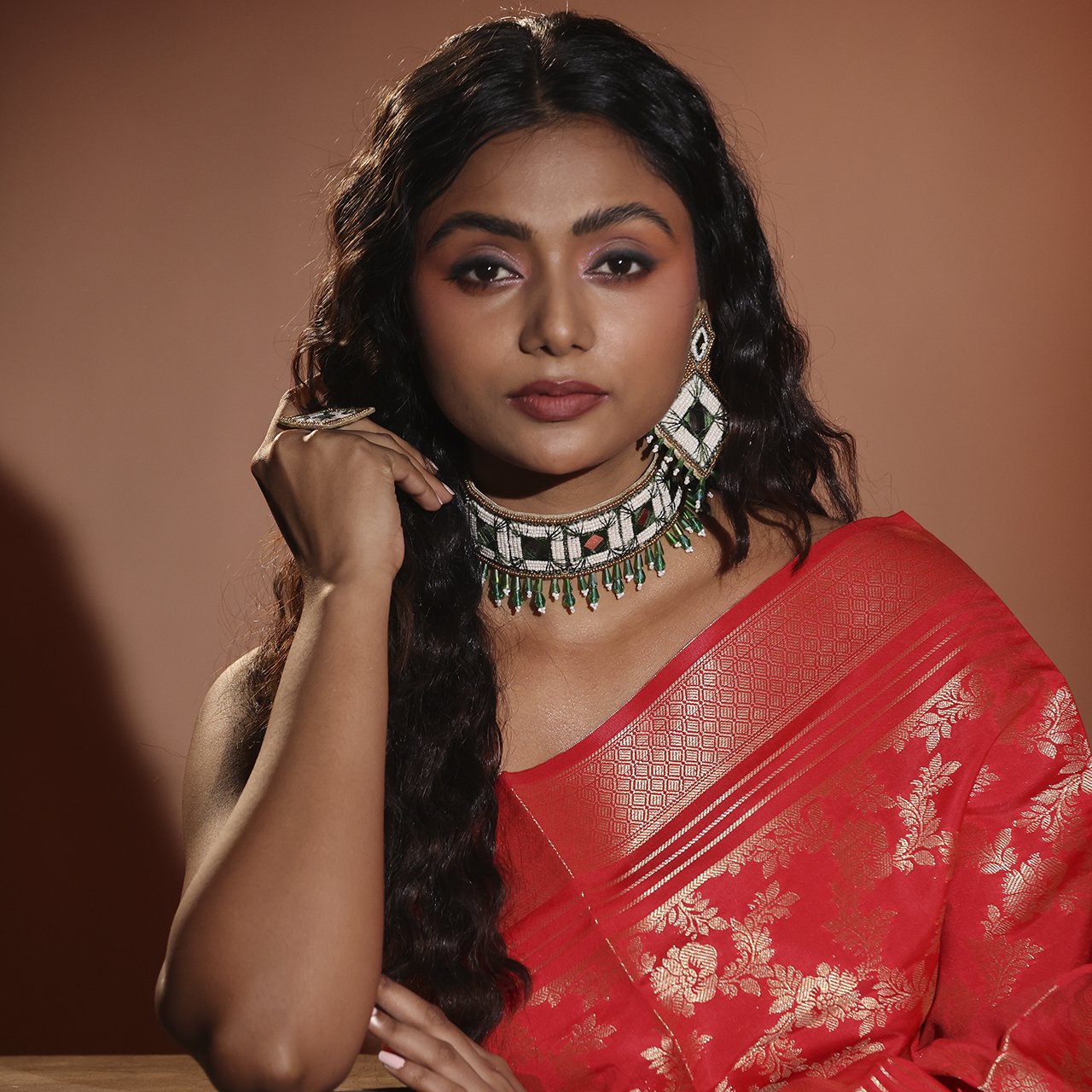 Aadya - Neckpiece, Earrings and Ring - Image 5