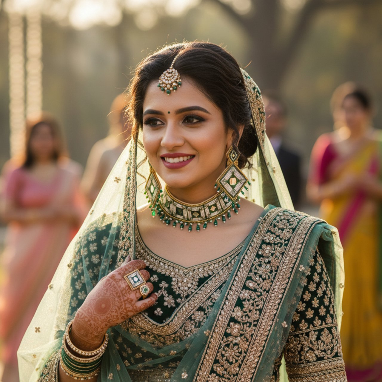 Aadya - Neckpiece, Earrings and Ring - Image 7