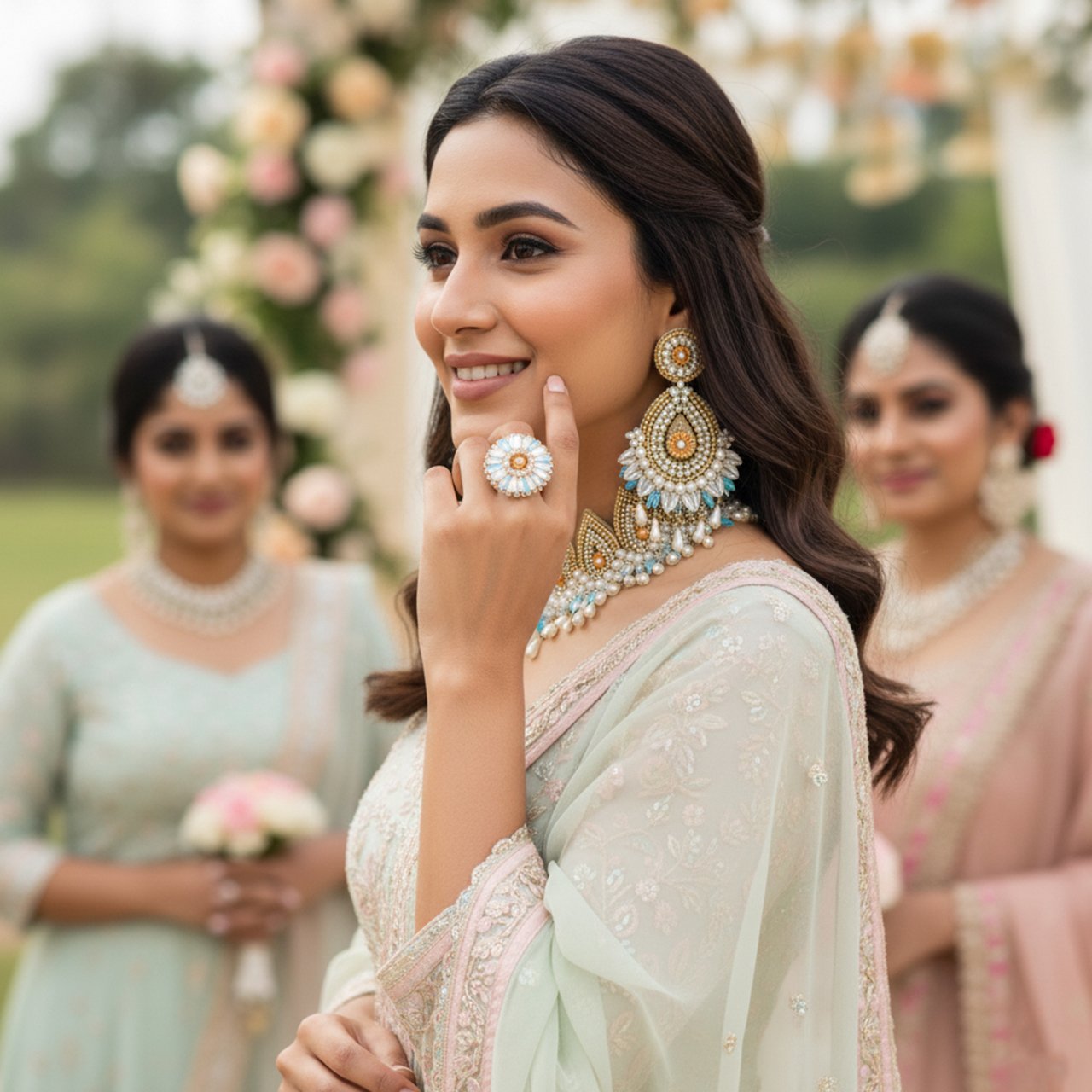 Kalika - Neckpiece, Earrings and Ring - Image 5