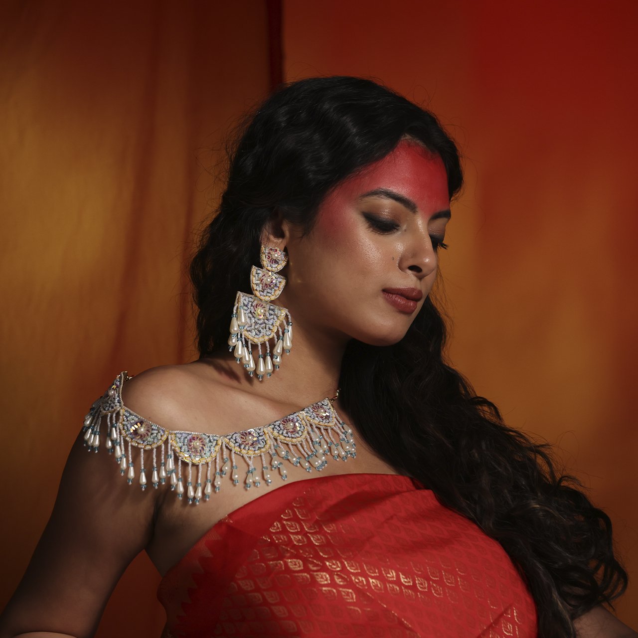 Vaanika - Neckpiece, Earrings and Ring - Image 5