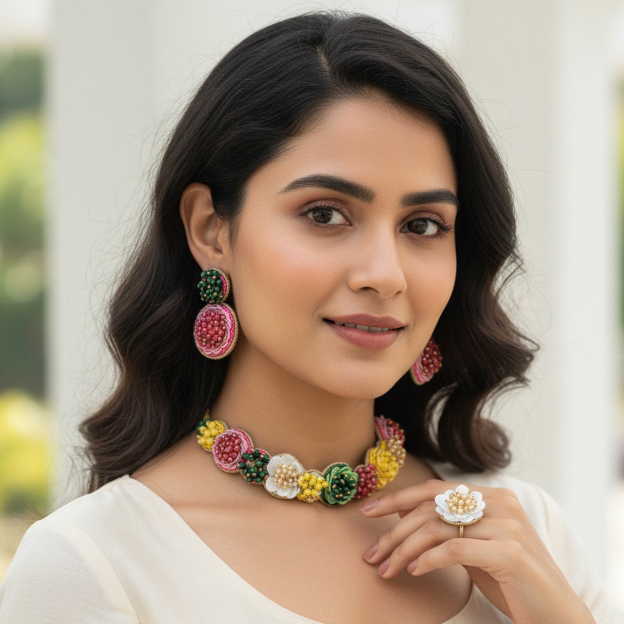 Milan (Multi) - Neckpiece, Earrings and Ring - Image 5