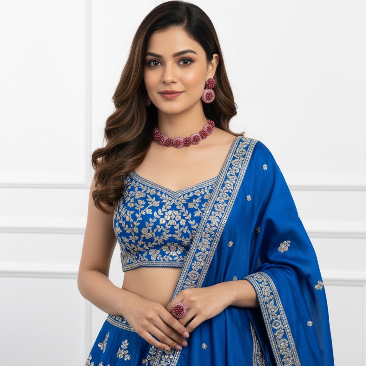 Milan (Gulabi) - Neckpiece, Earrings and Ring - Image 4