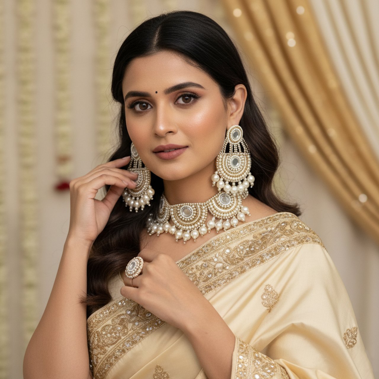 Yamini - Neckpiece and Earrings - Image 3