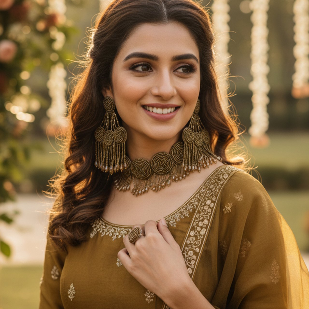 Swarnali - Neckpiece and Earrings - Image 2