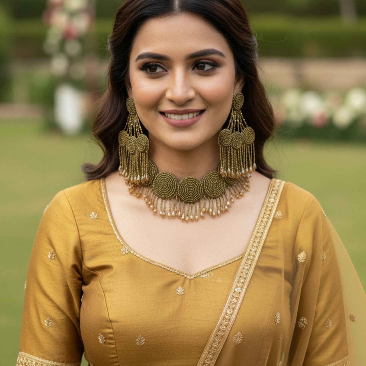 Swarnali - Neckpiece and Earrings - Image 3