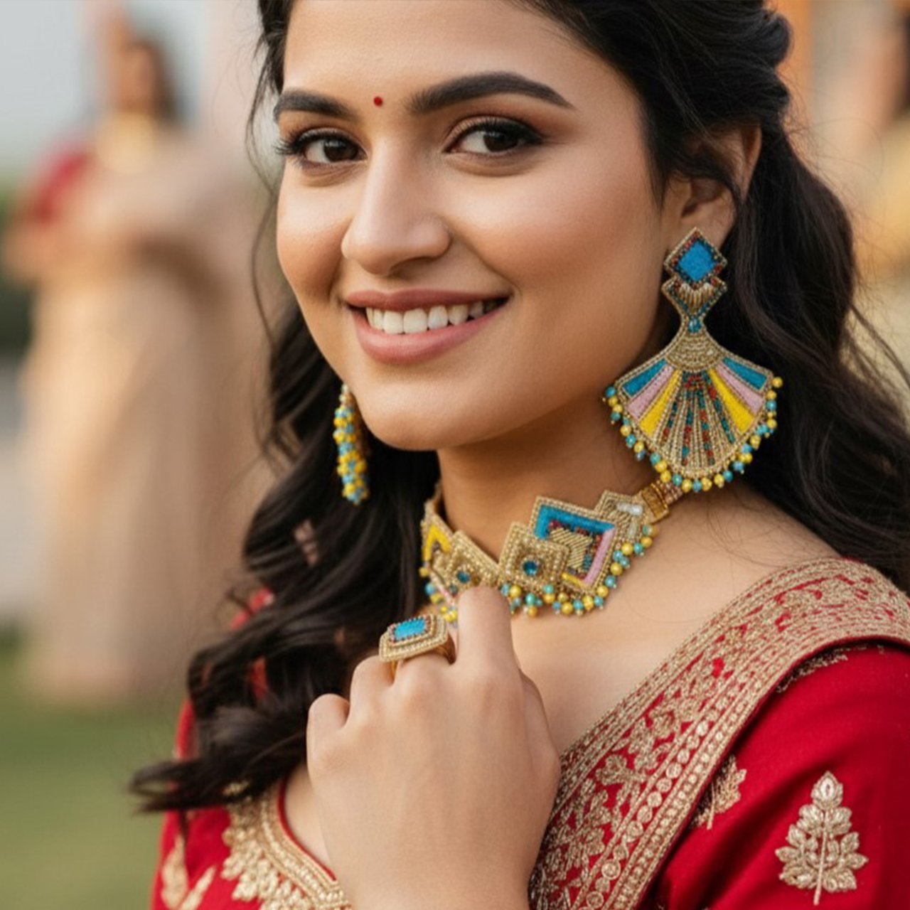 Saptapadi - Neckpiece, Earrings, Bracelets and Ring