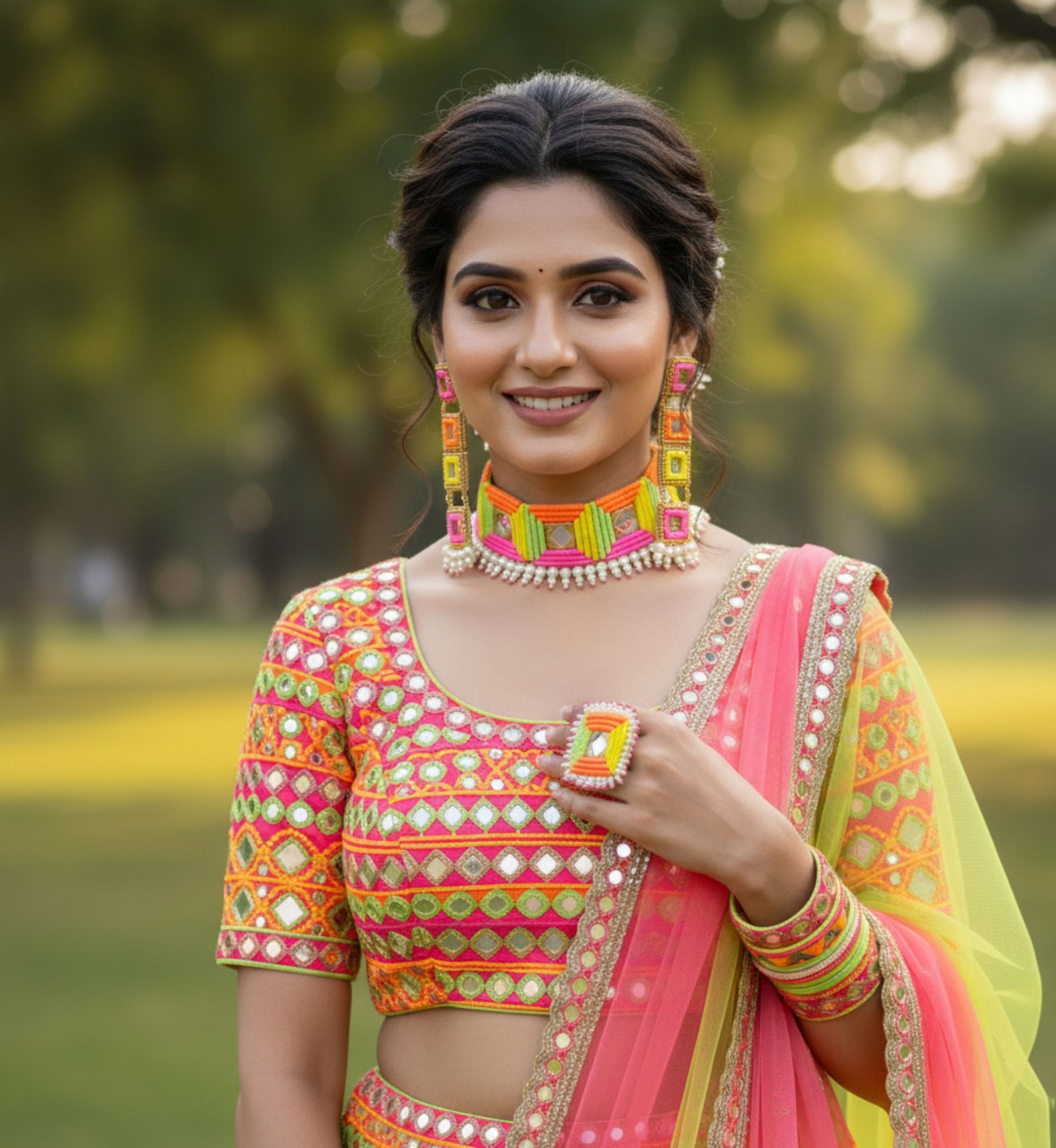 Triveni - Neckpiece, Earrings and Ring - Image 4