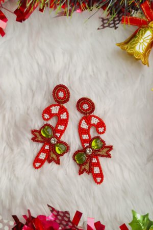 Candy Cane Earring.