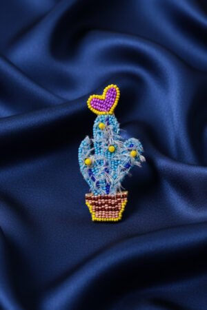 Cactus With Heart Hair clip