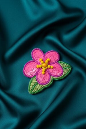 Pink Flower Hair Clip