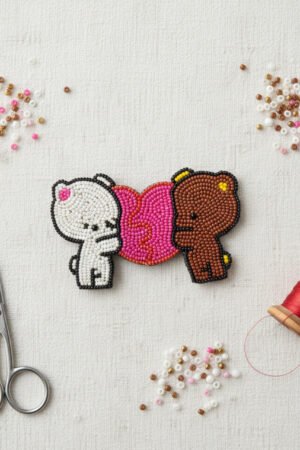 Milk and Mocha Brooch