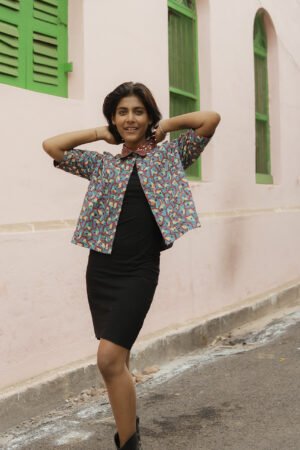 Abstract Print Cotton Summer Shirts For Women.