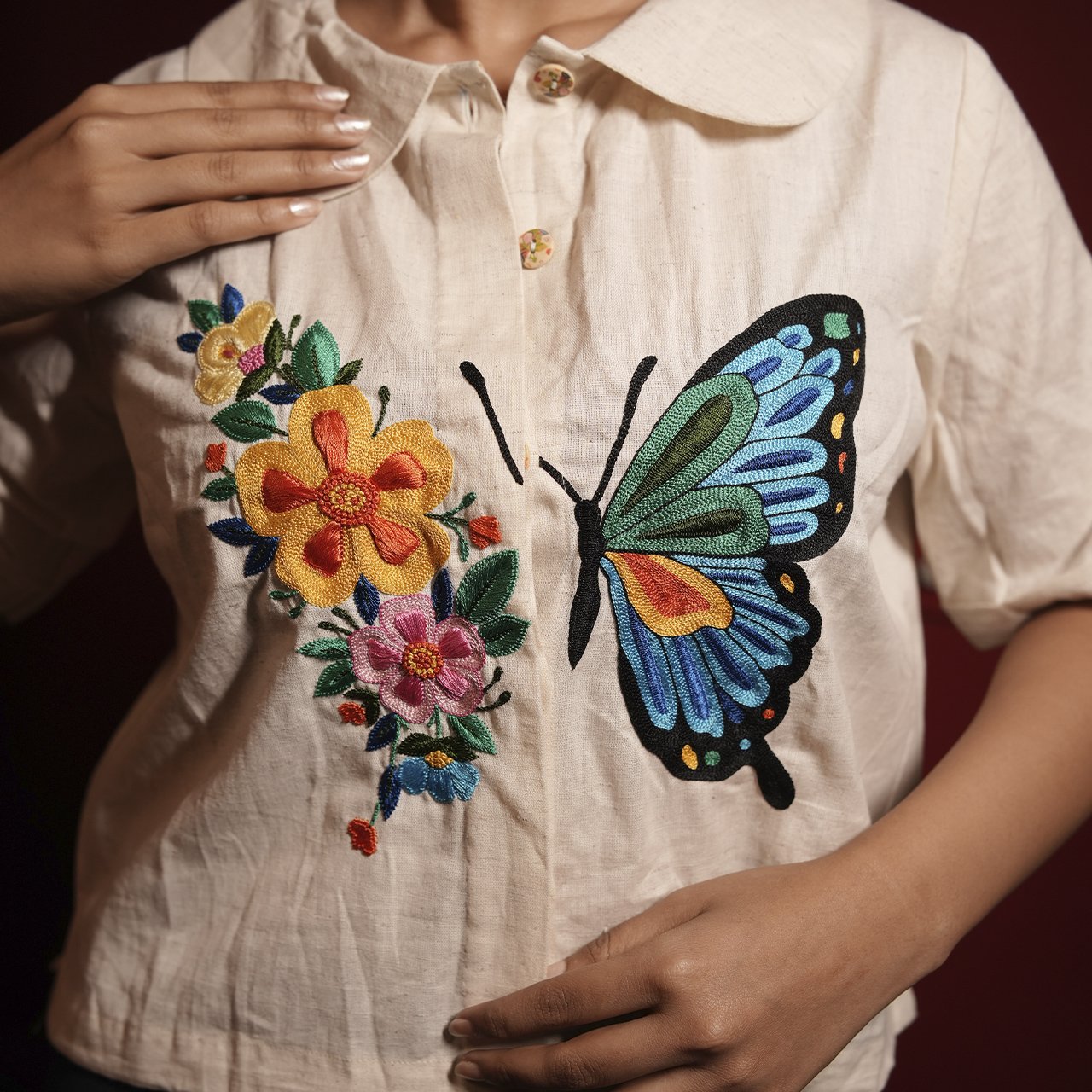 Women's Butterfly Blouse Shirt - Image 2