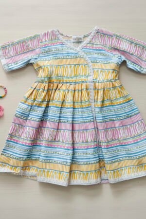 Printed Half Sleeve Cotton Frock